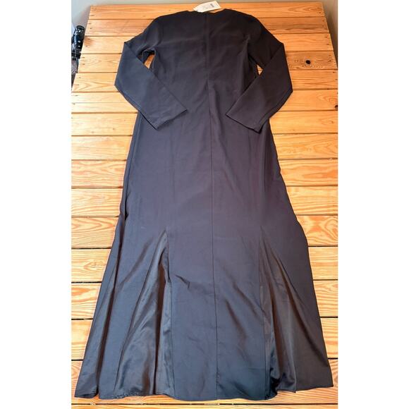 Touche NWT Women’s Long Sleeve Bell Hem Dress Size 38 Black P9 - Picture 2 of 7